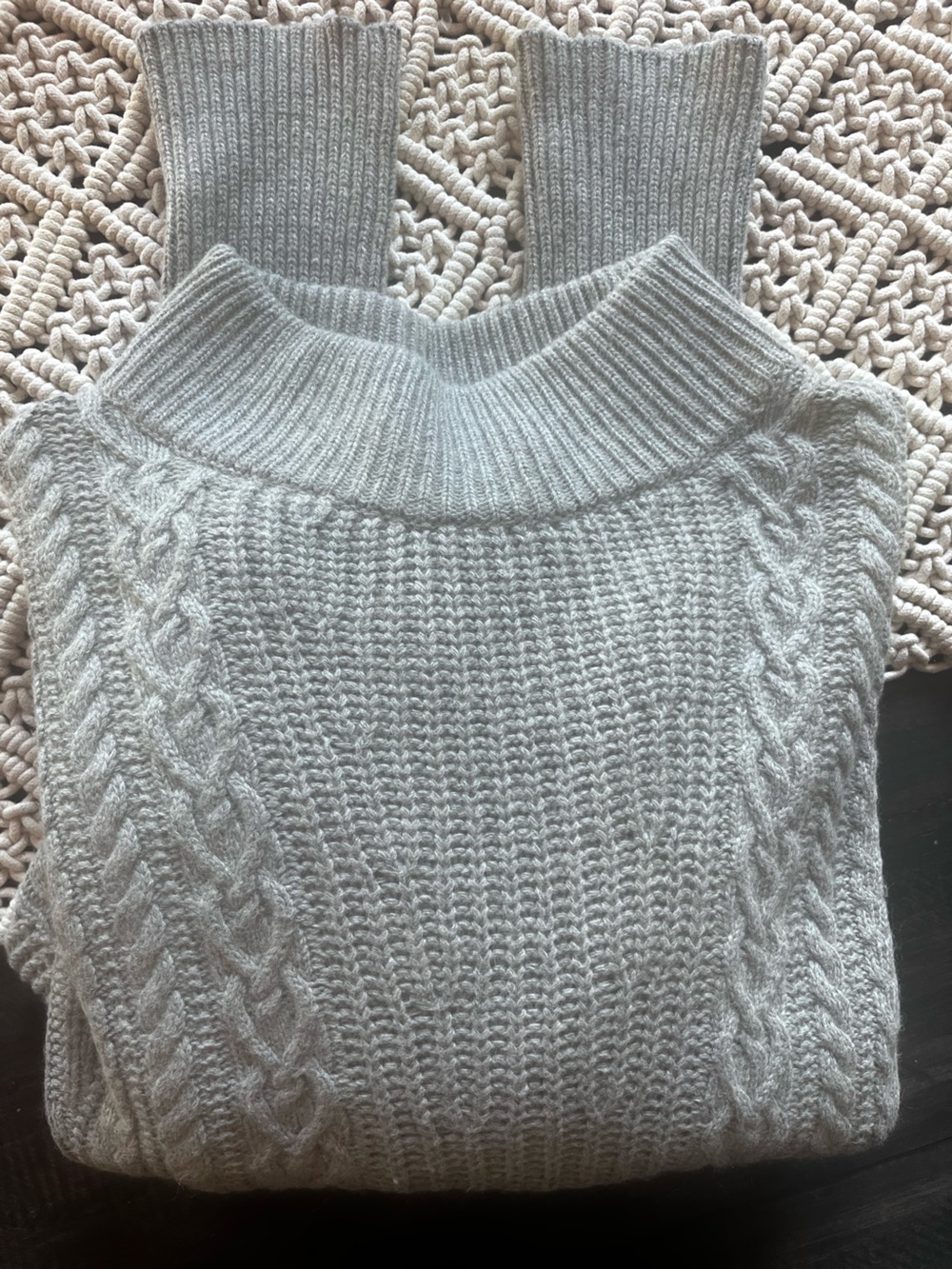 VERONICA BEARD Bertilda Wool Sweater in Grey Melange size XL Excellent